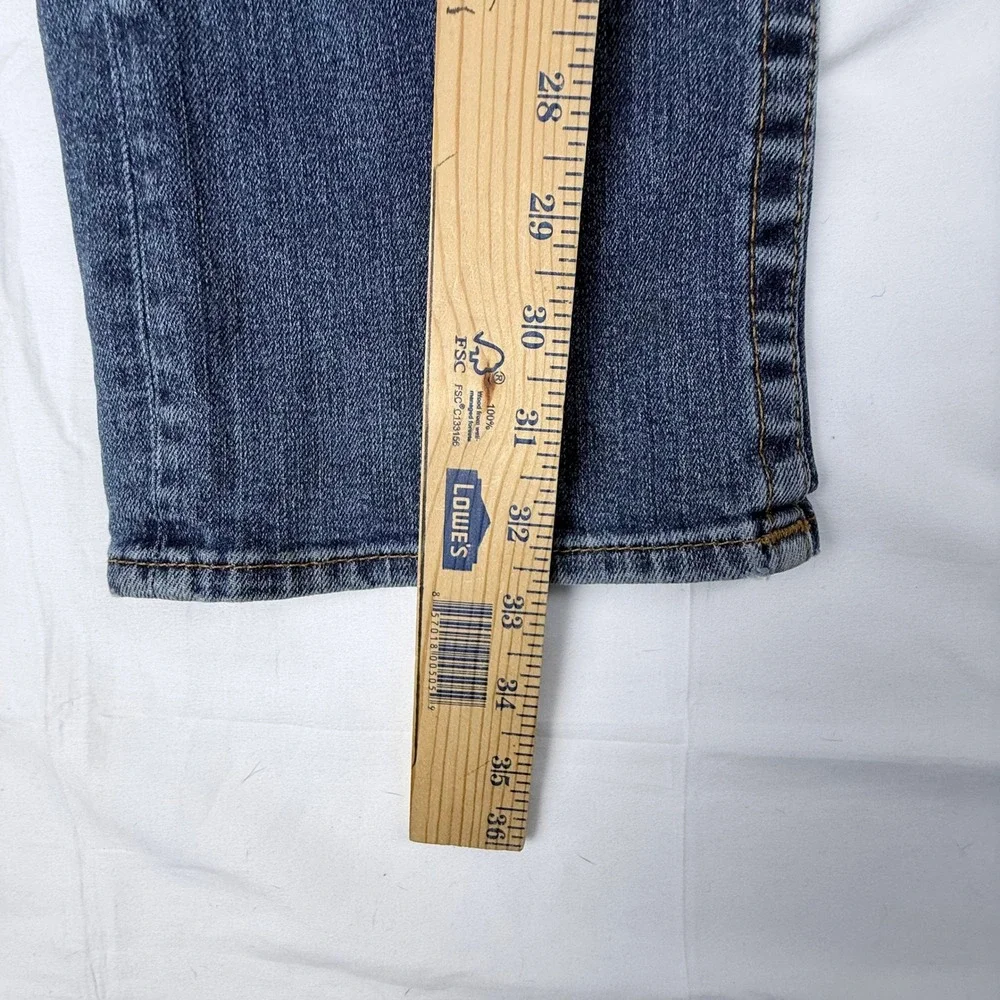 True Religion Straight Flap Jeans Mens 36 Blue Denim Y2K Streetwear Horseshoe